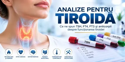 Analize pentru tiroidă TSH FT4 FT3 Anti-TPO Anti-Tg și TRAb