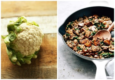 Ce să mănânci în Postul Paștelui - conopidă cu ciuperci la cuptor