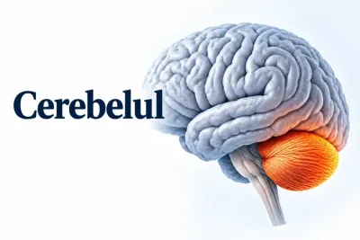 Cerebelul – localizare în partea posterioară a creierului și rol în echilibru și coordonare