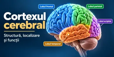 Cortexul cerebral – localizare, circumvoluțiuni, lobi cerebrali și funcții