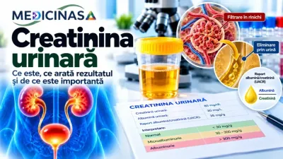 Creatinina urinară – analiză de laborator pentru măsurarea creatininei eliminate prin urină și evaluarea raportului UACR