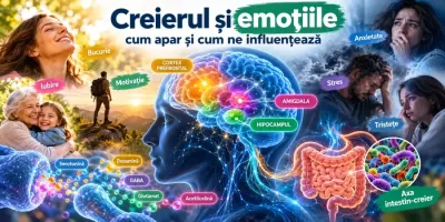 Creierul și emoțiile – amigdala cerebrală, cortexul prefrontal, neurotransmițătorii și reglarea emoțională