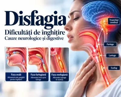 Disfagia – dificultăți de înghițire, cauze neurologice și digestive