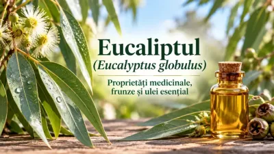 Eucalyptus globulus – frunze de eucalipt și ulei esențial bogat în eucaliptol
