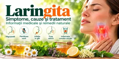 Laringita – inflamația laringelui și a corzilor vocale, răgușeală și pierderea vocii