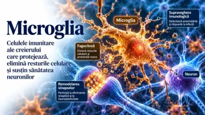 Microglia – celule imunitare ale creierului implicate în protecția neuronilor și fagocitoză