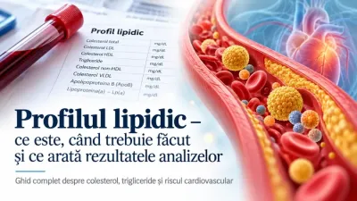 Profilul lipidic – analize de sânge pentru colesterol total, LDL, HDL și trigliceride
