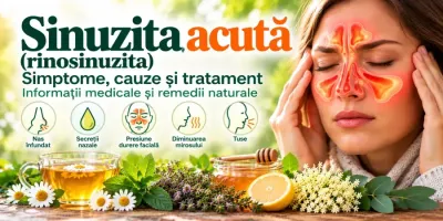 Sinuzita acută – inflamația sinusurilor paranazale, congestie nazală și presiune facială