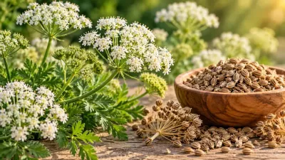 Ulei esențial de anason Pimpinella anisum L. alături de fructe de anason și plantă aromatică