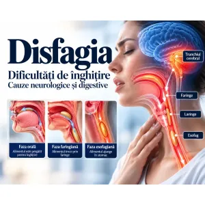Disfagia – dificultăți de înghițire, cauze neurologice și digestive