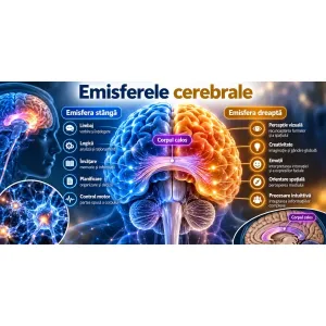 Emisferele cerebrale stângă și dreaptă – anatomie, corpul calos și funcții