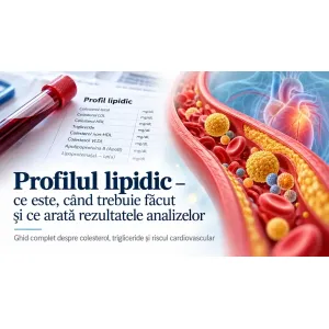 Profilul lipidic – analize de sânge pentru colesterol total, LDL, HDL și trigliceride