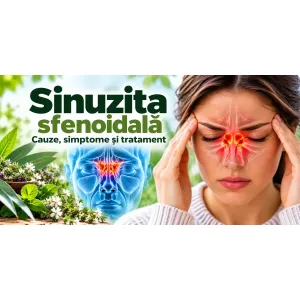 Sinuzita sfenoidală – inflamația sinusurilor sfenoidale situate profund în spatele cavității nazale