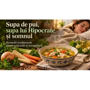 Supă de pui și supa lui Hipocrate – remedii tradiționale și naturiste pentru răceală și recuperare
