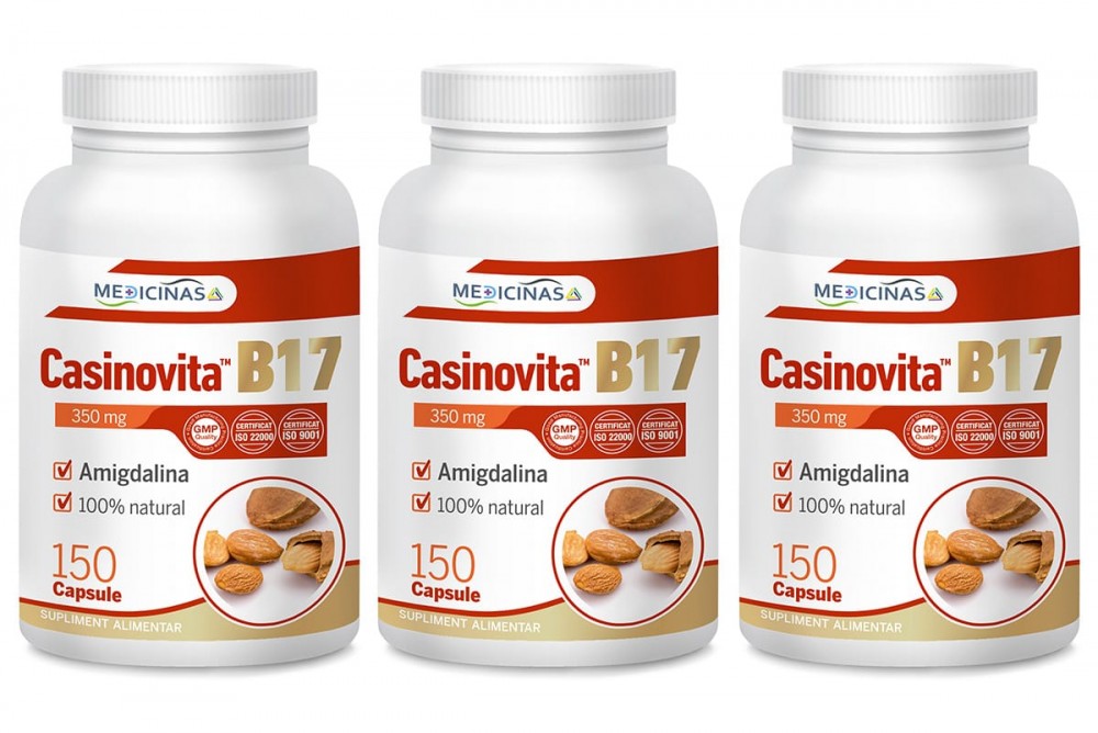  CASINOVITA B 17 (Amigdalina) – Pachet 3 luni + GRATUIT la prima comanda cartea ”Ce mănânci ca să combați cancerul”