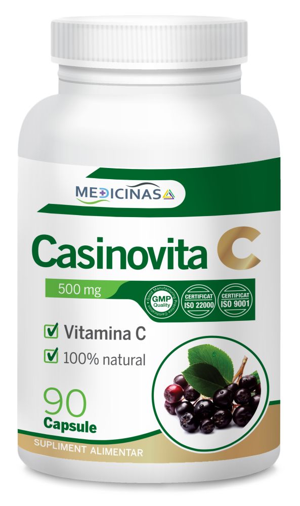 CASINOVITA C - Vitamina C din fructe de Aronia, 90cps.