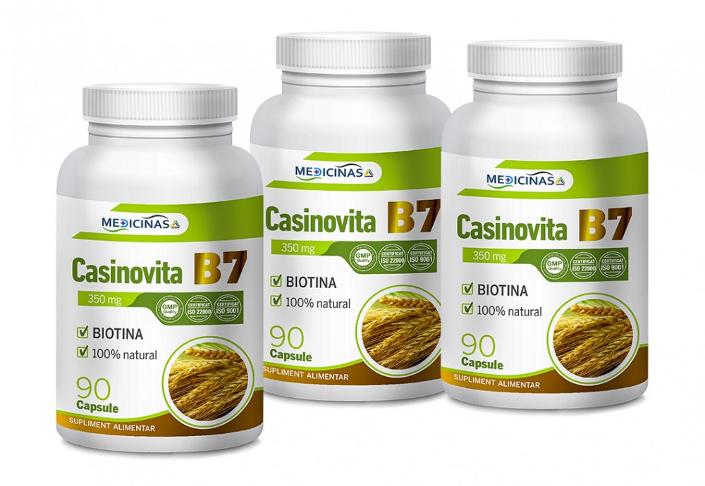 CASINOVITA B7 - Vitamina B7 (Biotina) - Pachet 3 luni