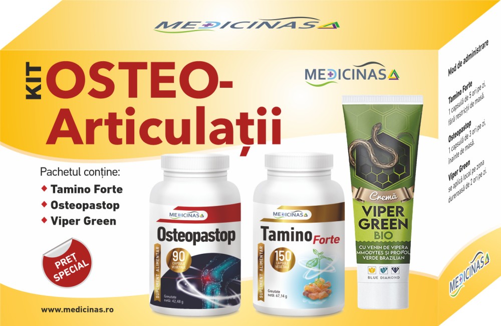 KIT OSTEO-Articulații - pentru menținerea sănătății oaselor și articulațiilor