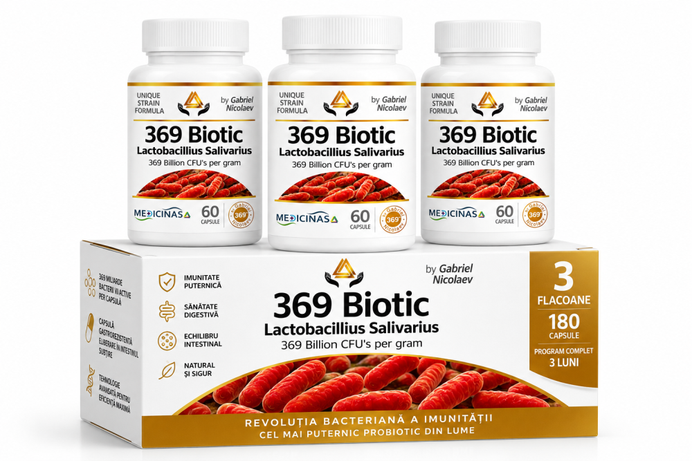 369 Biotic - Lactobacillus Salivarius - Pachet 3 luni
