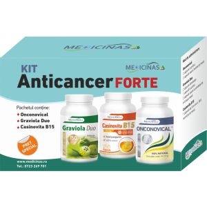 KIT Anticancer FORTE - 1 Lună - împotriva cancerului cu metastaze, GRATUIT la prima comandă cartea ”Ce mănânci ca să combați cancerul”